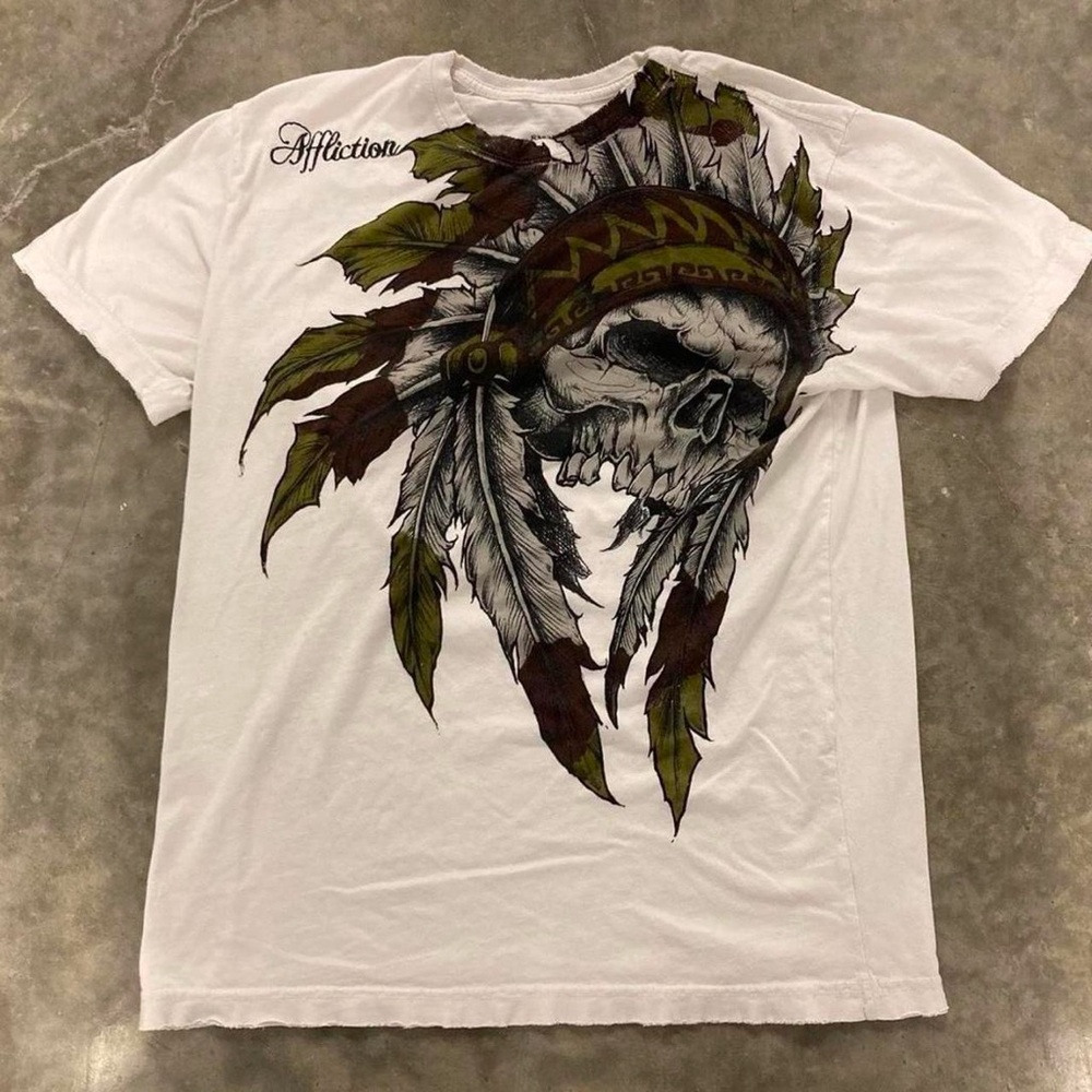 Og Affliction Tribal Warrior tee sz medium
